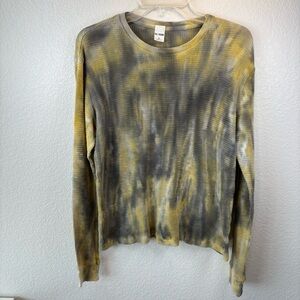 RE/DONE Long Sleeve Thermal Top Tie Dye - XS